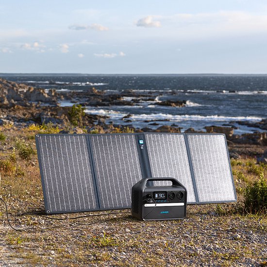 Anker 535 draagbare voeding, draagbare generator 512Wh (PowerHouse 512Wh), 500W 7-poorts buitengenerator met 2 AC-uitgangen, 60W USB-C PD-uitgang, LED-lamp voor kamperen, campers, noodgevallen en meer