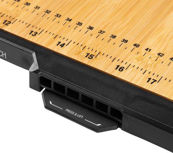 ToughBuilt® StackTech Work Surface — Werkblad 80 x 50 cm, grijs, bamboe