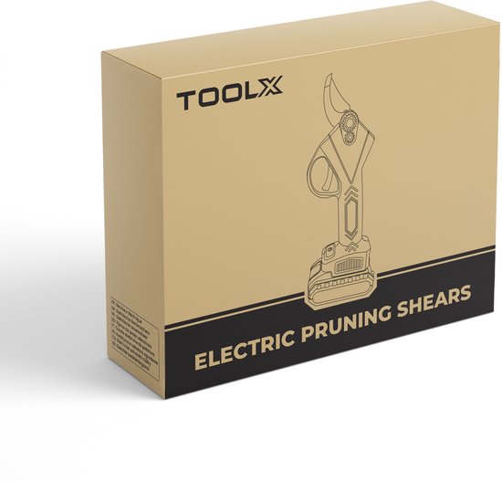 TOOLX Elektrische Snoeischaar - Takkenschaar - Tuinschaar - 30mm Snijdiameter - Inc. Opbergkoffer en 2 accu's