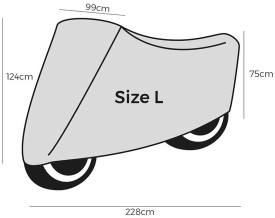 Dunlop Motorhoes - Maat L - 228 x99 x 124 cm - Weerbestendig - PVC