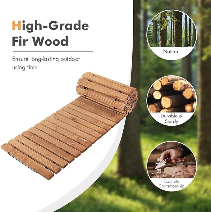 Coast Garten-HolzWeg 245 x 43 x 2 cm Roll-off weerbestendige rechte rechte stoep buitenshuis