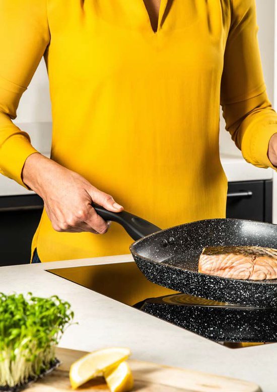 Westinghouse Grillpan – Ø 28 cm – Inductie – PFOA-vrij – Black Marble