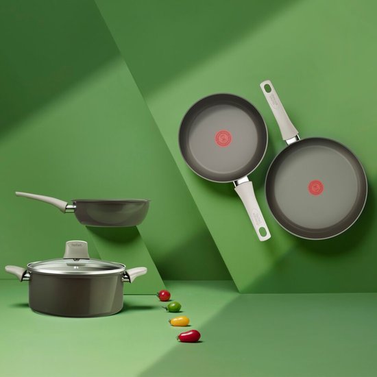 Tefal Renew ON - Koekenpannenset - Ø24 en Ø28 cm - PFAS-vrij - Keramisch - Geschikt voor Inductie