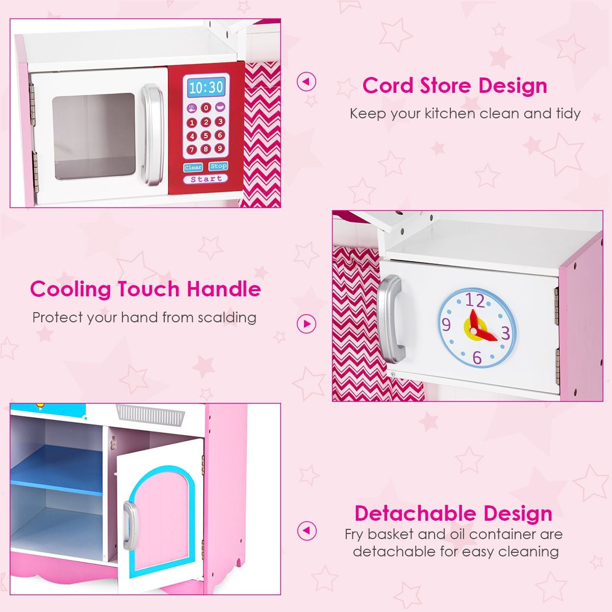 Coast Speelkeuken - MDF - 82 x 30 x 101 cm - Roze