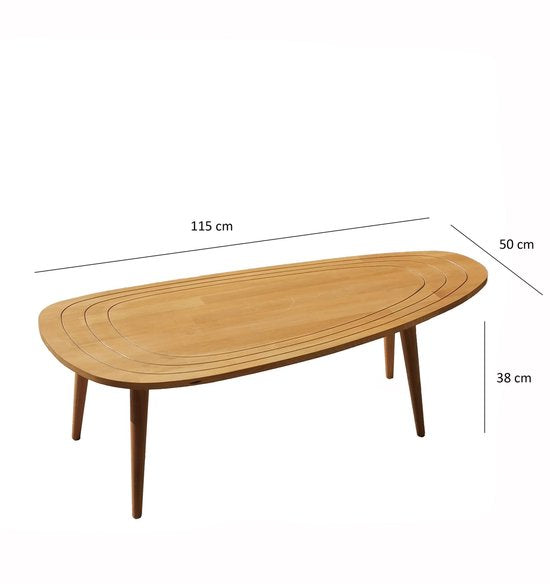 Asir - salontafel - teak - 115 x 50 x 38 cm
