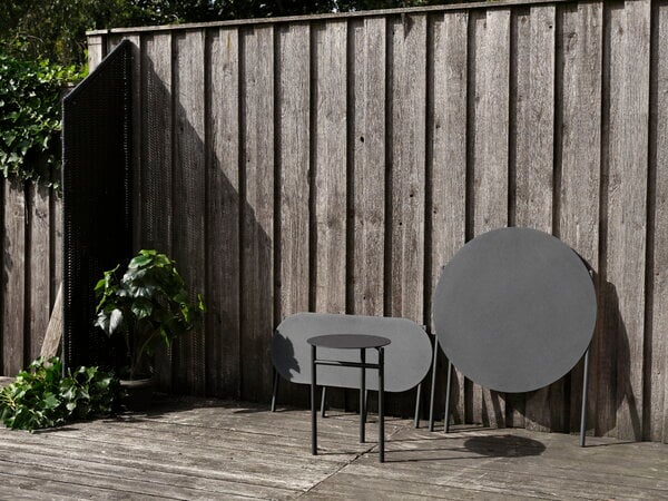 Zone Denmark Disc Bijzettafel – Opvouwbaar – Zwart – Ø 70 x 72 cm