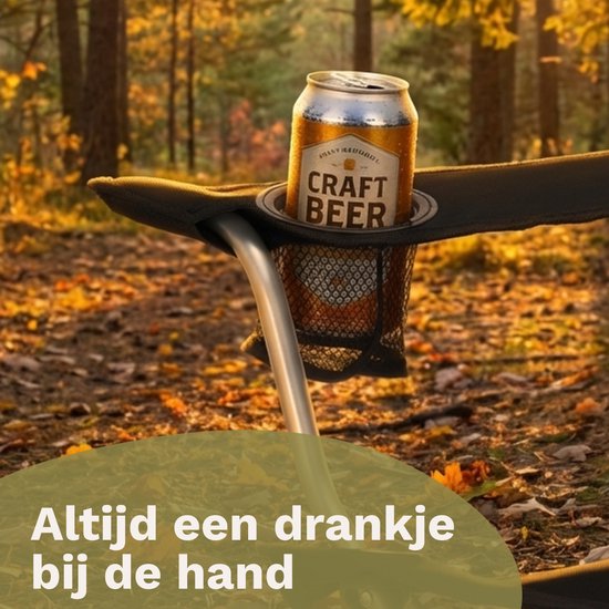 TRVLMORE Campingstoelen - Opvouwbaar - 2-Pack - 120KG Draagvermogen - Incl. Draagtas - Klapstoel - Visstoel - Kampeerstoel - Vouwstoel - Zwart