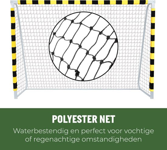 Umbro Voetbaldoel - Voetbal Goal 300 x 200 x 90 cm - Voetbalgoal Groot - Buitenspeelgoed voor Kinderen en Volwassenen - Snelle Montage - Voetbal Training Doel - Metaal - Zwart/ Geel