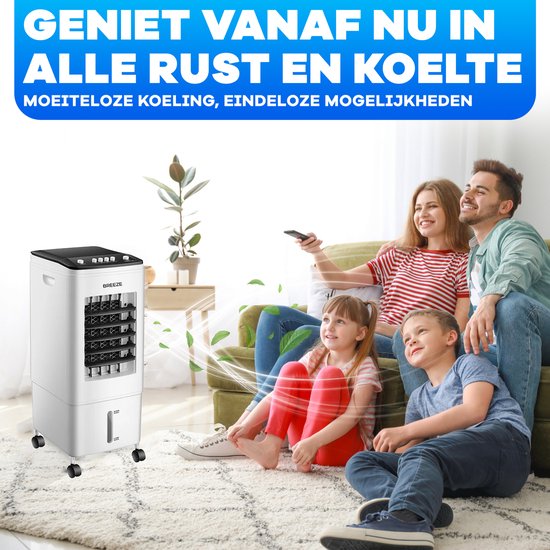 Breeze Luchtkoeler voor Slaapkamer - Mobiele Luchtkoeler zonder Afvoerslang