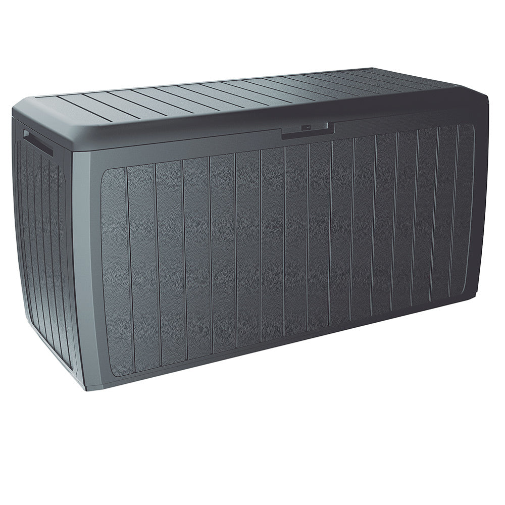 Casaria Opbergbox - Deksel Wielen 290L 117x47x60cm - Antraciet