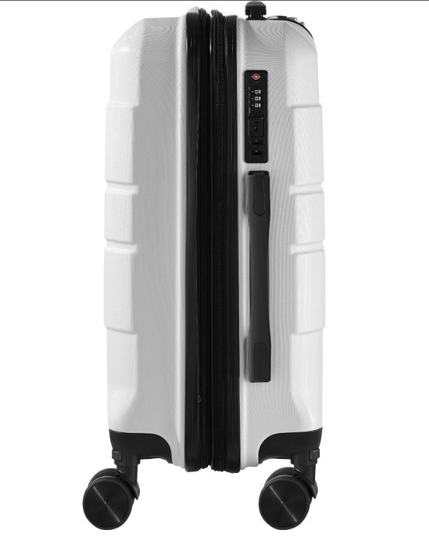 tectake Brice Kofferset 3-delig – L, M & S – ABS – 360° Wielen – TSA-slot – Wit