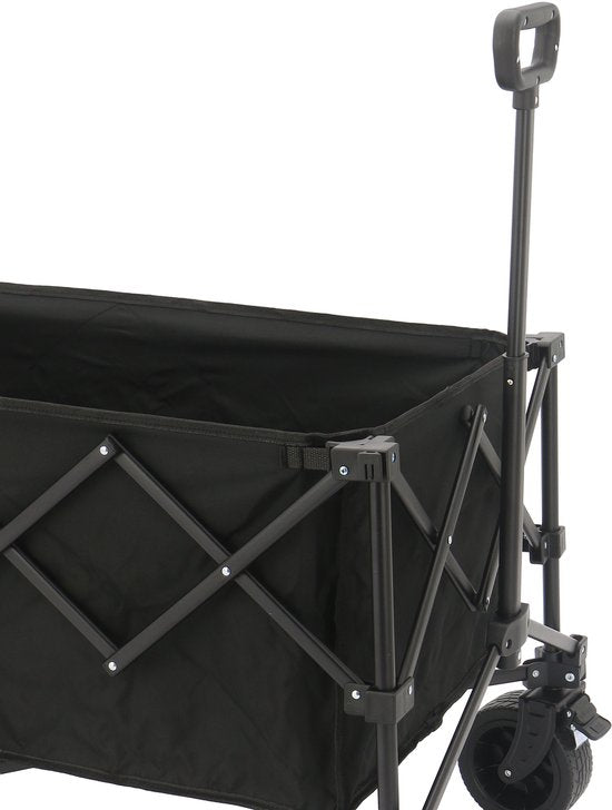 AXI SB141 Opvouwbare Bolderwagen XL – Bolderkar Zwart – Met Trekstang, Remmen en Hoes – 100 kg Draagvermogen – Eenvoudig mee te nemen - Metaal