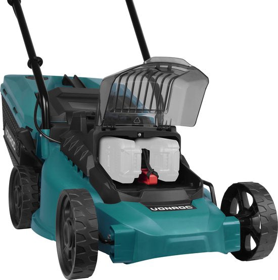 VONROC Accu Grasmaaier 40V – Brushless Motor – 33 cm Maaibreedte – Zonder accu & lader - 30L Opvangbak – 79 x 41 x 104 cm – Groen