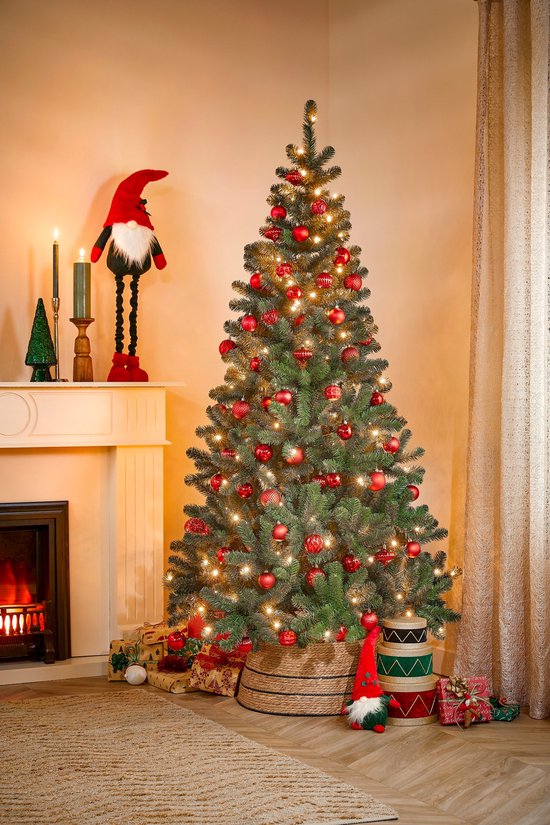 Black Box Trees Bedford Kunstkerstboom met LED Verlichting - H185 x Ø110 cm - Groen