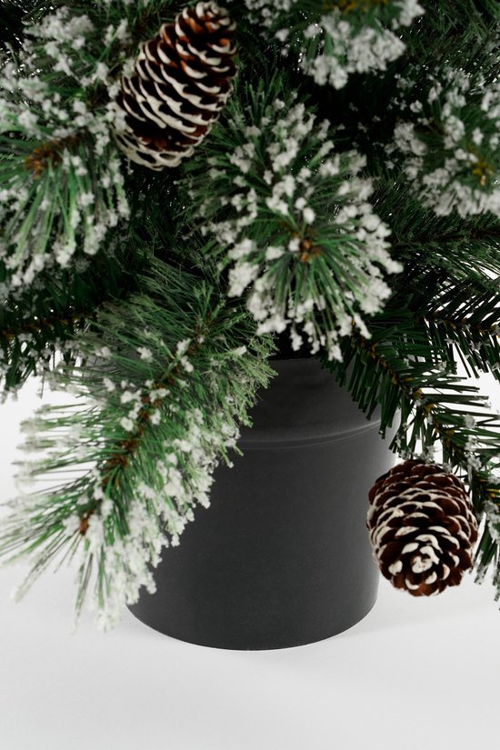Black Box Trees Vandans Kunstkerstboom in Pot - H90 x Ø48 cm - Groen Frosted