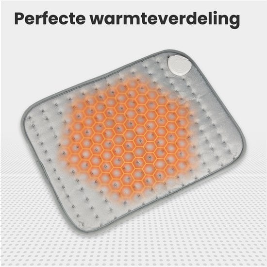 Auronic Warmtekussen - Elektrisch - 40x30cm - Nek en Schouders - Wasbaar - Grijs