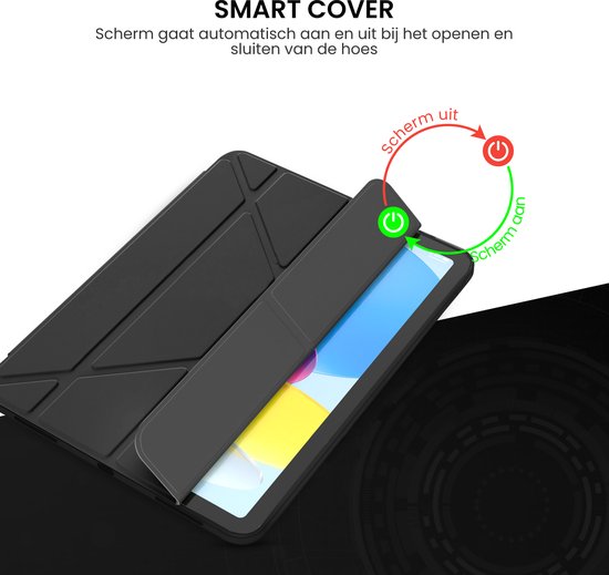 Tablet hoes geschikt voor iPad Pro 11 inch hoes (2024) - M4 - Smart Cover - Zwart