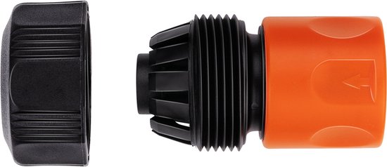 BLACK+DECKER Tuinslang Snelkoppeling - 5/8'-3/4' - ⌀16-19 mm - Kunststof - Zwart/ Oranje