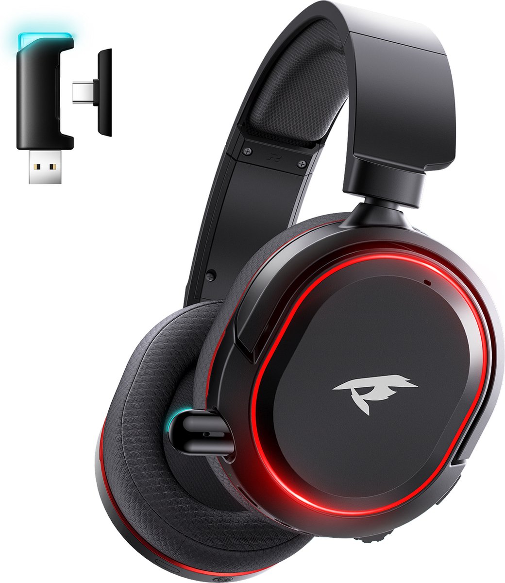 Valorise UG-08S Draadloze Gaming headset 2.4Ghz Zwart/Rood