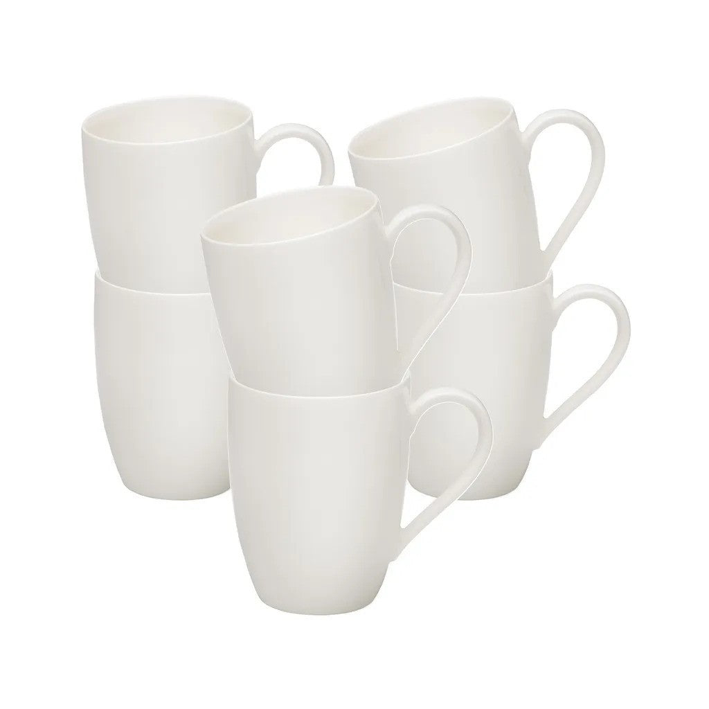 vivo - Basic Witte koffiemokken - Set 6 - Wit