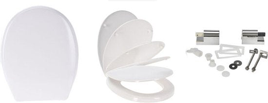 WC Bril- ABS Duroplast- 18 inch- Soft Close- Wit