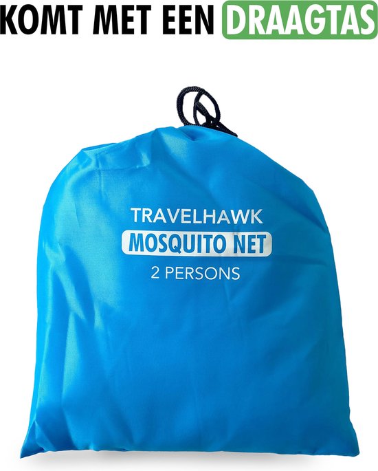 Travelhawk Klamboe - Rond Muskietennet - Klamboe 2 Persoons - Reisklamboe – Klamboe 1 Persoons - Mosquitonet Geschikt Voor 1 en 2 Persoons Bed