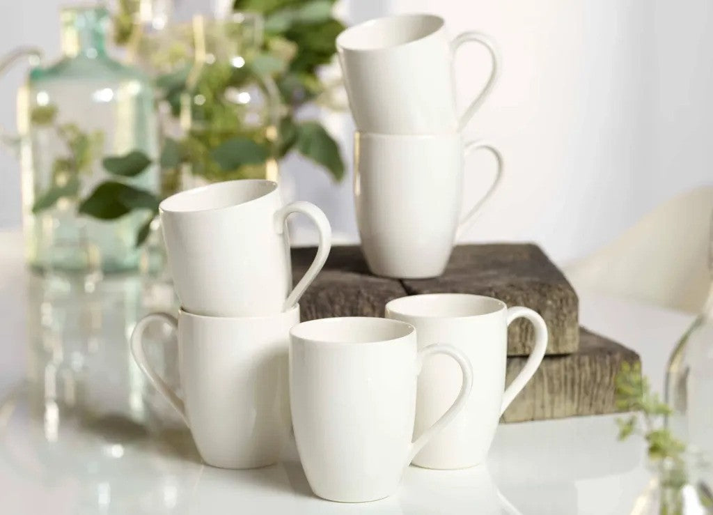 vivo - Basic Witte koffiemokken - Set 6 - Wit
