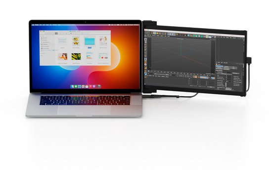 Mobile Pixels Duex Max DS - Portable Monitor - 14.1 inch Monitor - FHD - 60hz - Draagbaar Beeldscherm - Draagbare Monitor - Extra Laptopscherm