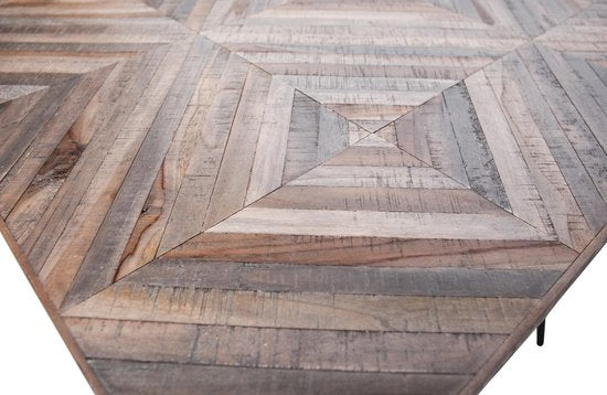 BePureHome Rhombic Eettafel - Hout/Metaal - Naturel - 76 x 180 x 90 cm