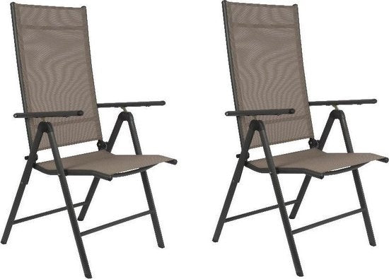 Lifetime Garden Stoel Santiago - Set van 2 - In 7 Posities verstelbaar - Taupe