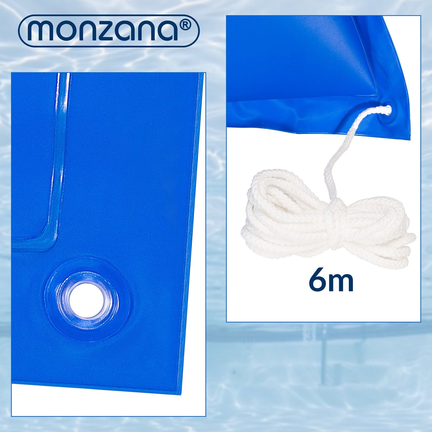 Monzana Zwembadkussen XL 6 stuks - Chloorbestendig PVC – Blauw
