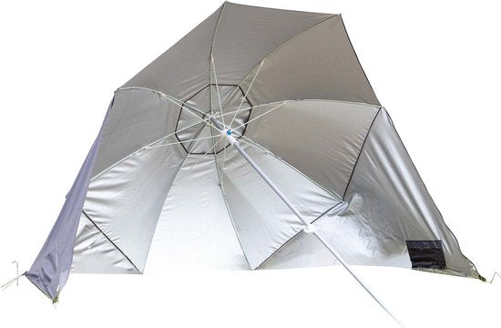 Bo-Camp - Strandparasol - Met zijwanden - Grijs