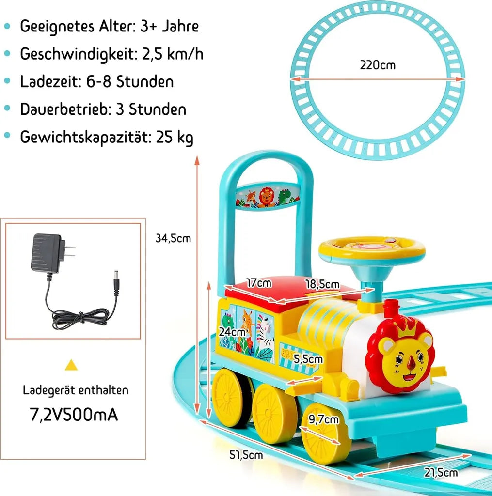 Coast 6V Electric Children's Train om op te staan. met 16 stukjes rails voor kinderen vanaf 3 jaar