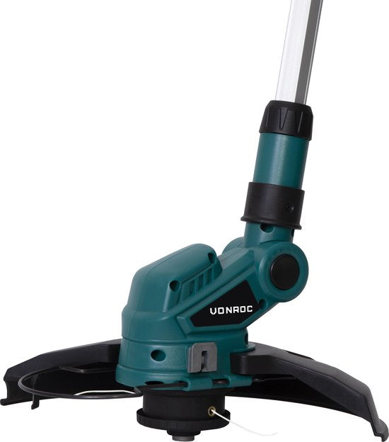 VONROC Grastrimmer 20V – VPower 20V – 250mm – Dubbele spoel (2x4m) – Telescopische stang – Zonder accu & lader