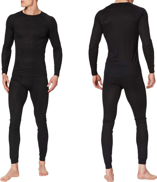 Thermo Ondergoed Heren - ThermoShirt Heren - Zwart - M - Thermokleding Heren - Thermo Shirt Heren Lange Mouw