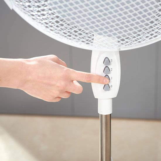 BLACK+DECKER Vloerventilator BXEFP40E - Oscillerend - 3 Windsnelheden - Wit