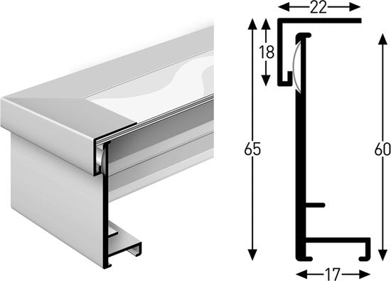 Nielsen - wissellijst - 2x60x80 cm - Zwart