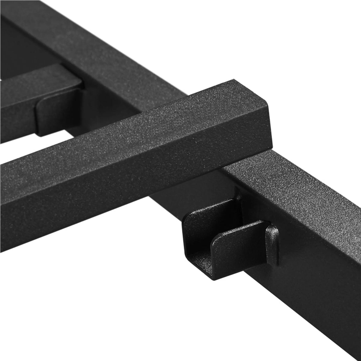 Metalen Bedframe 90 × 200 cm met Lattenbodem en 37,5 cm Opbergruimte Zwart