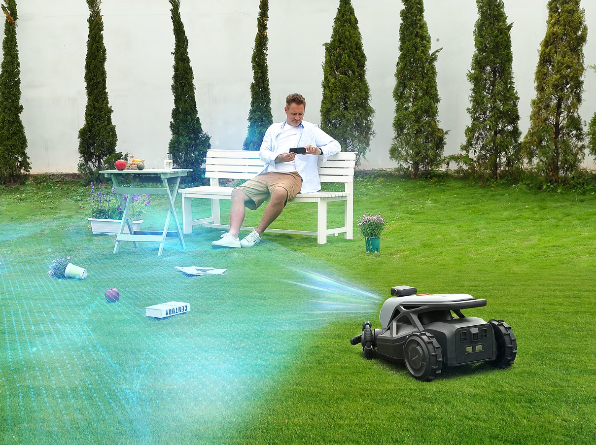 Airseekers Tron 360 - AI Gestuurde Maairobot - Automatisch Opladen - Helling tot 31° - Zilver Met Zwart