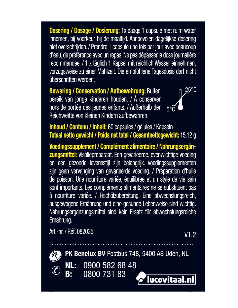 Lucovitaal Visolie Omega 3 Mini Softgels - 60 Capsules