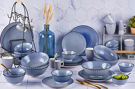Bjorn Servies Pattern Blue 42 delig