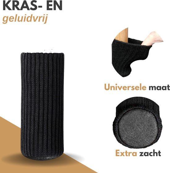 VAIVE Stoelpoot Beschermers - Vloerbeschermer - Stoelpoot Sokken - Stoelpootdoppen - Stoelpootbeschermers - Stoelsokken