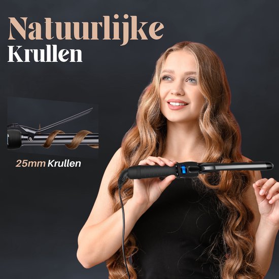 VAIVE Krultang met Klem - 25MM - Krultangen - Haarkruller - Hair Curler - Curling Iron