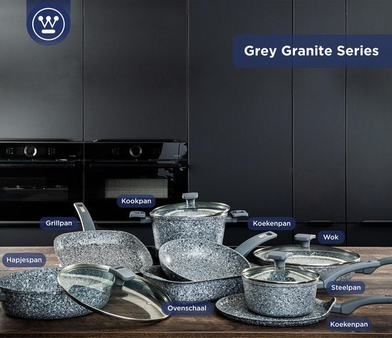 Westinghouse Grillpan inductie - Ø 28 cm - Grijs Graniet