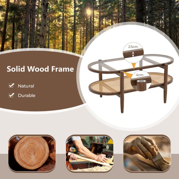 Coast Salontafel - Antislip - Tot. 35kg - 102 x 56 x 47 cm - Bruin
