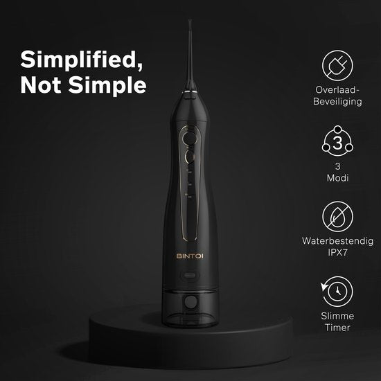 Bintoi® iSonic Black Series F600 - Waterflosser - Flosapparaten - Monddouche