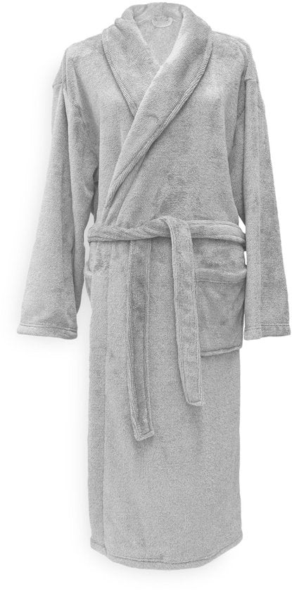 Zohome Badjas Cara - Kamerjas voor Dames en Heren - L - Ochtendjas - Geschikt voor de Sauna - Grijs