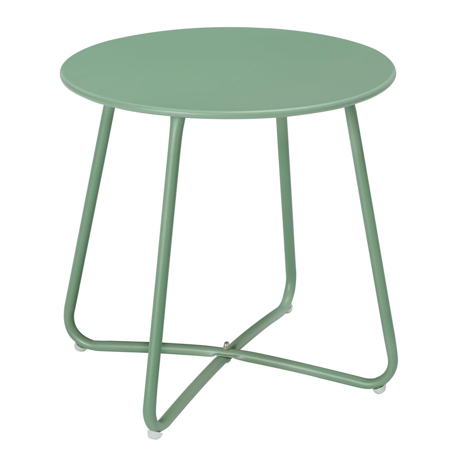 Esituro Bijzettafel - Ø45cm - Hoogte 45cm - Metaal - Groen