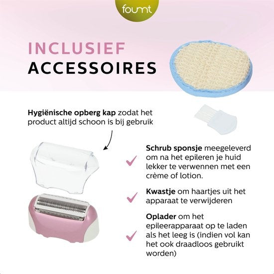Fineza Epileerapparaat Dames - Ladyshave voor vrouwen - Epilator - Roze