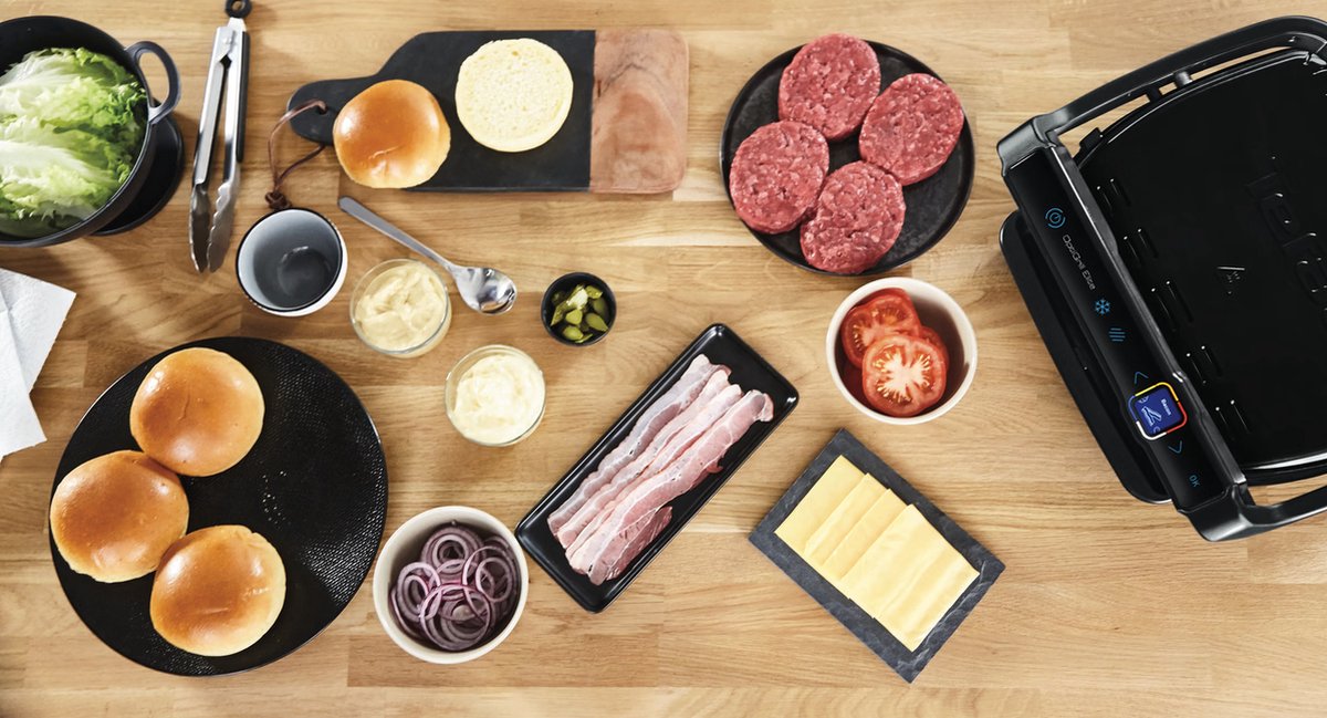Tefal OptiGrill Elite GC7508 - Intelligente Contactgrill 30x20 cm - 12 Automatische Programma's voor Vlees, Vis, Groenten - Digitale Grillassistent - Zwart - 2000W